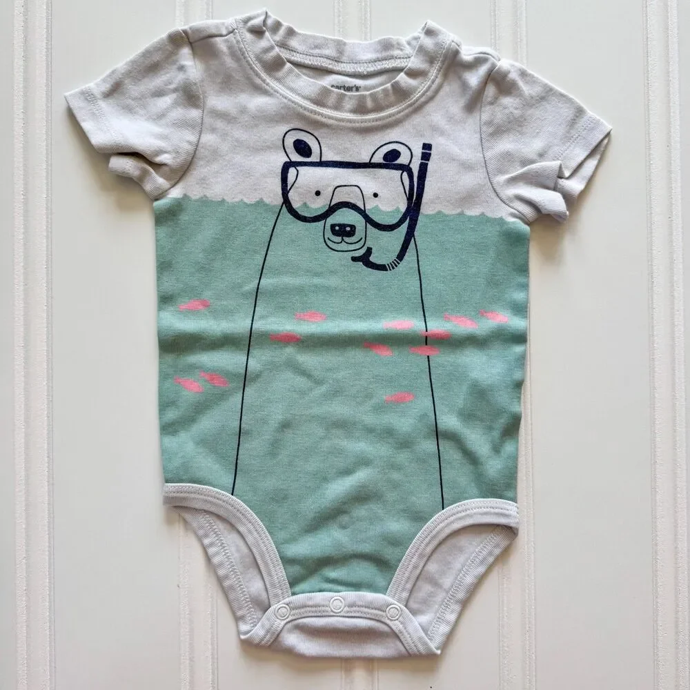 4/$10 - Carter's Polar Bear Cotton Baby Onesie Bodysuit